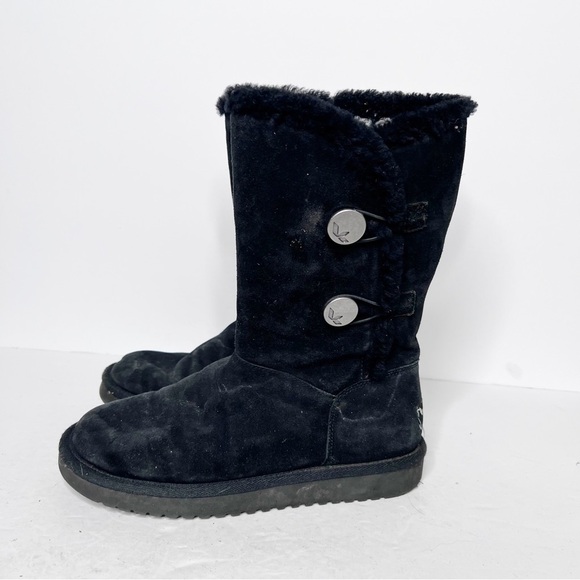 Koolaburra by Ugg Black Suede Winter Snow-boots Winter Size 7 Women’s - Picture 1 of 6